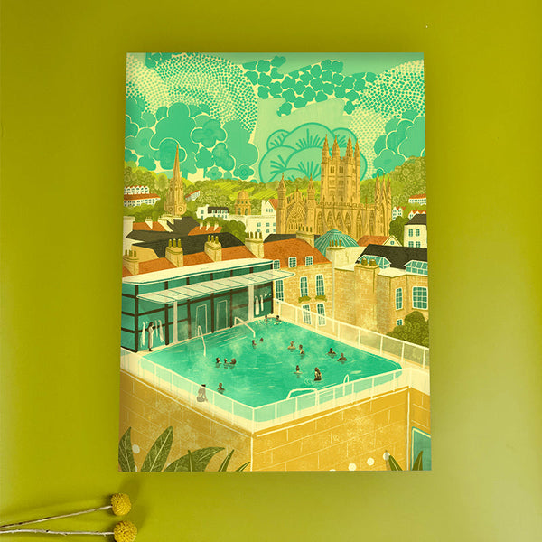 Bath Spa Rooftop Print by Emy Lou Holmes