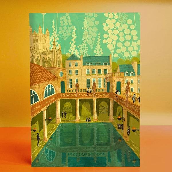 Bath Roman Baths Print by Emy Lou Holmes