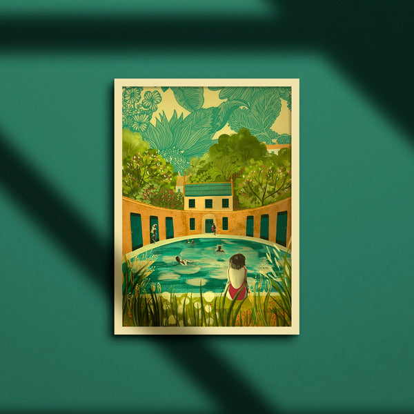 Bath Cleveland Pools Print by Emy Lou Holmes