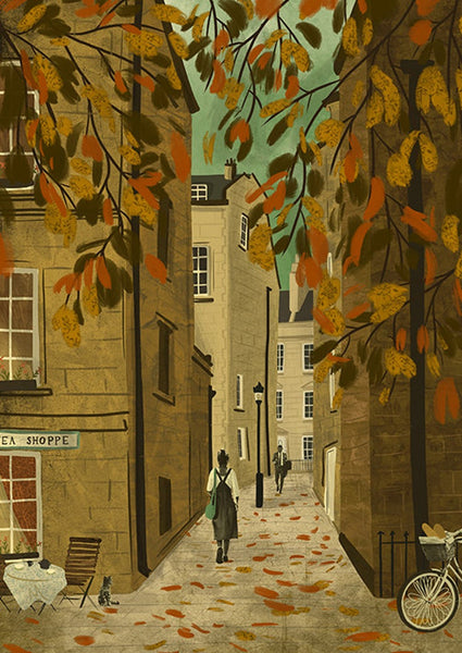 Bath Tea Shoppe Abbey Green Print
