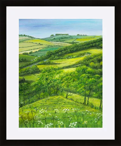 Solsbury Hill Bath Art Print from Freezing Hill - The Caterpillar - Bath - Lansdown Art Print by Lynette Bower