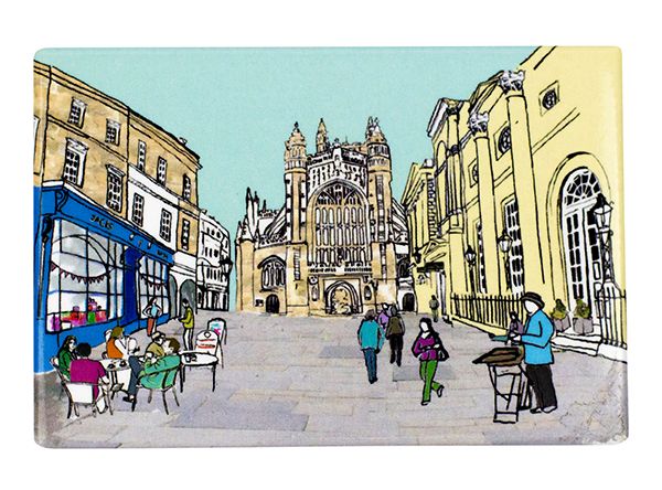 Fridge Magnet with Illustration of Bath Abbey by Emmeline Simpson at The Bath Art Shop