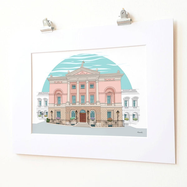 Bath Guildhall Art Print by dona B drawings