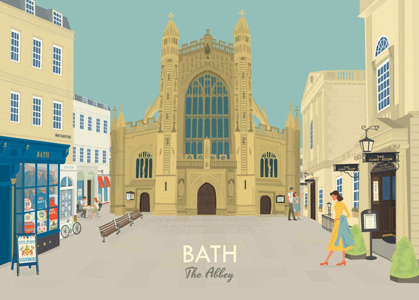 Bath Abbey Fine Art Print by Clare Phillips
