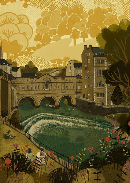Illustration of Pulteney Bridge by Emy Lou Holmes