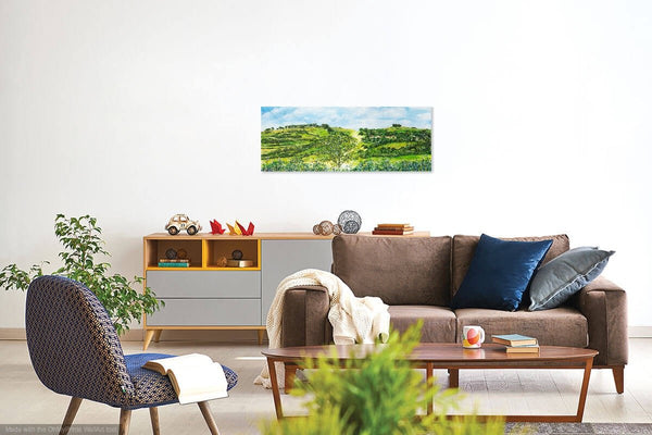 Modern apartment with panoramic Bath print