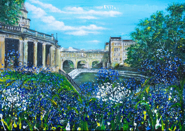 Pulteney Bridge, City of Bath, A5 - A1 Giclée Print by Lynette Bower