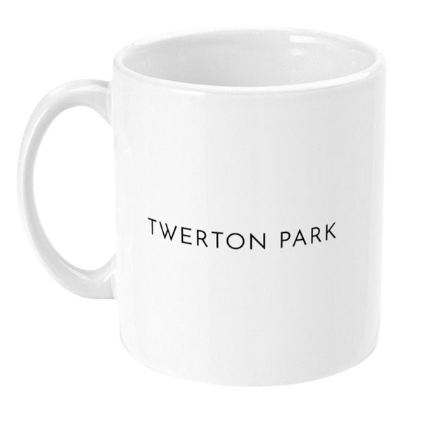 Bath City FC Mug featuring an illustration of Twerton Park at The Bath Art Shop