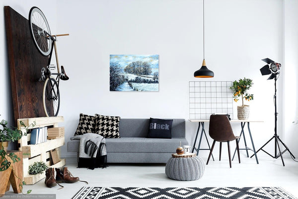 Modern apartment with a painting by Lynette Bower