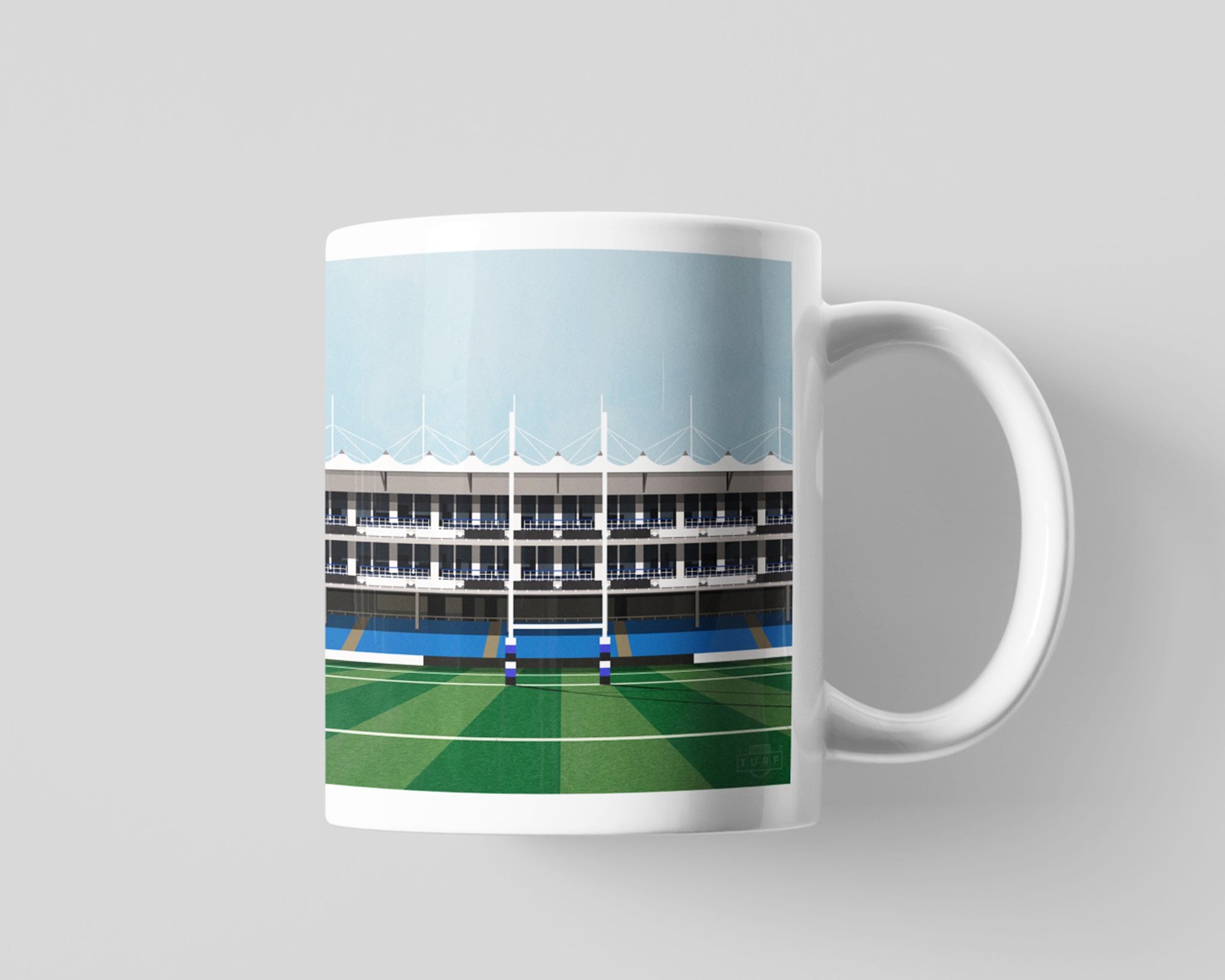 Bath Rugby Stadium Mug, The Recreation Ground illustration