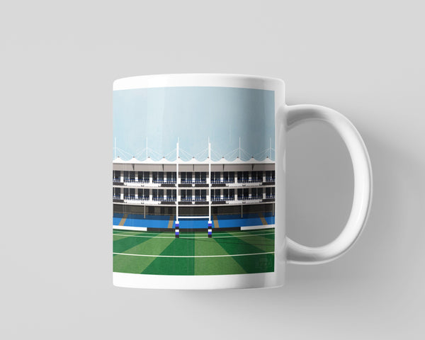 Bath Rugby Stadium Mug, The Recreation Ground illustration