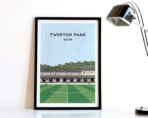 Bath City FC, Twerton Park, Contemporary Stadium Print