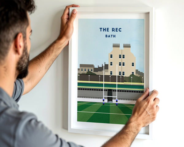The Rec, Bath Rugby, Art Print