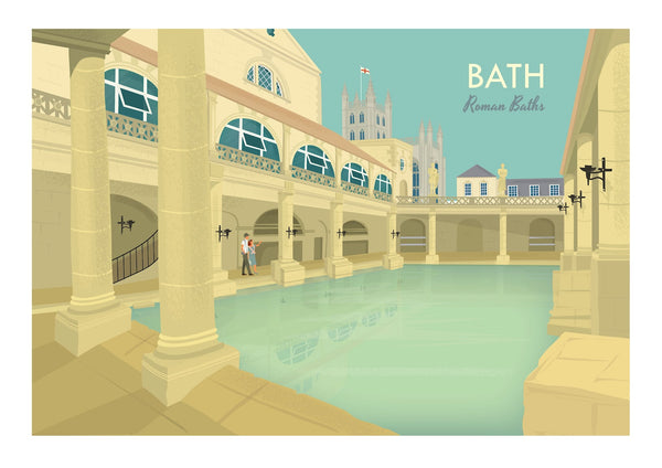 Bath Roman Baths art print