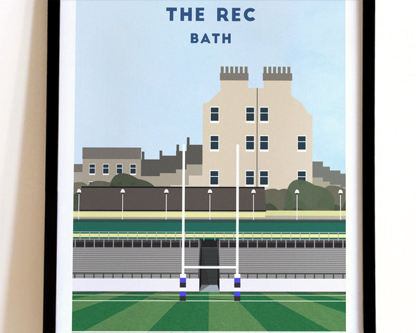 The Rec, Bath Rugby, Art Print