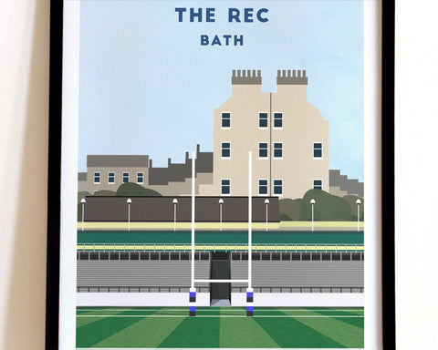 The Rec, Bath Rugby, Art Print