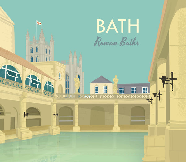 Bath Somerset Roman Baths art print