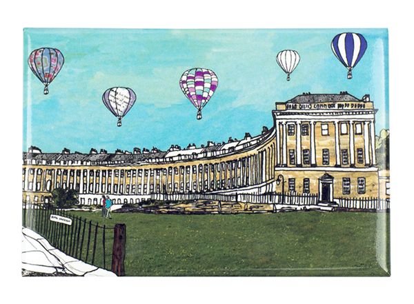 Bath Somerset Fridge Magnet with an illustration of The Royal Crescent