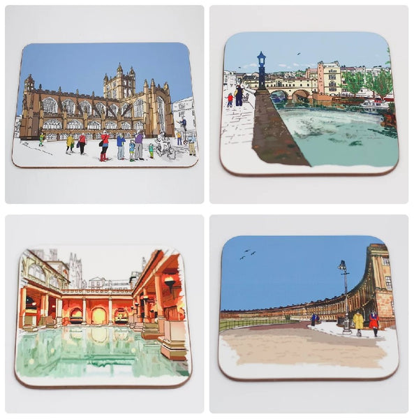 Bath Coasters at The Bath Art Shop by Alice Rolfe