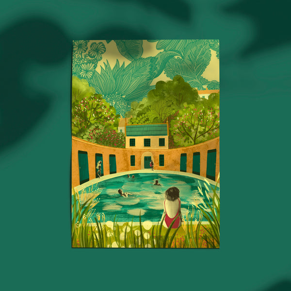 Bath Cleveland Pools Print by Emy Lou Holmes