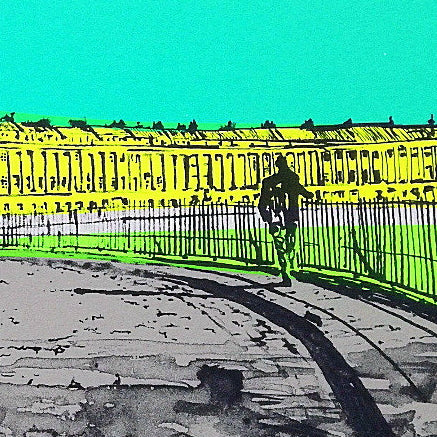 Rainbow Royal Crescent Limited Edition Silk Screen Print by Amy Hutchings