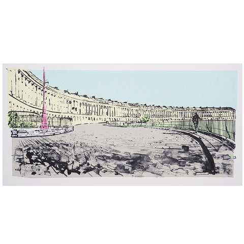 Relax at Royal Crescent Limited Edition Silk Screen Print by Amy Hutchings