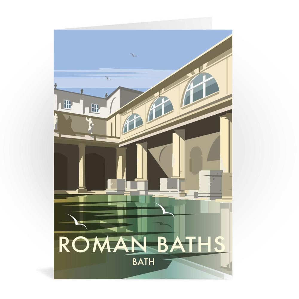 Roman Baths Greetings Card by Dave Thompson at The Bath Art Shop