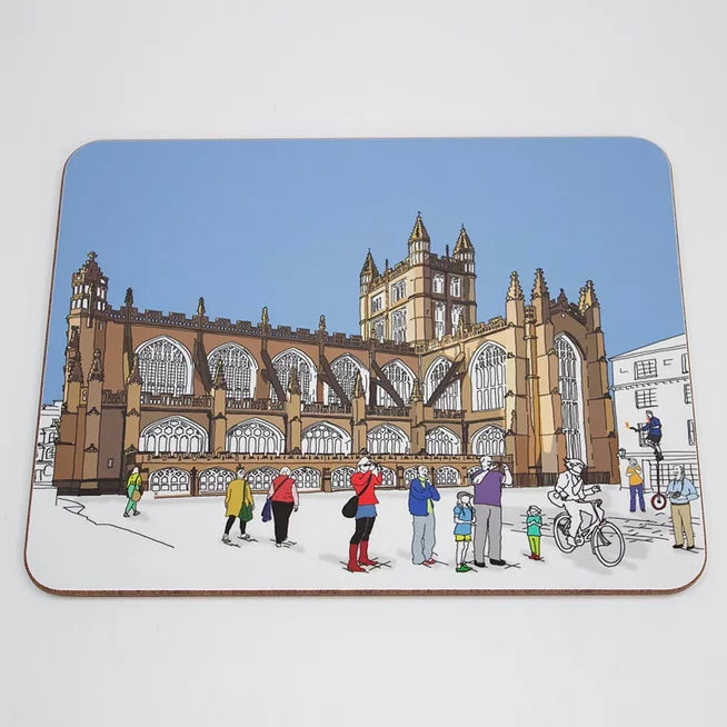 Bath Coaster featuring an illustration of Bath Abbey by Alice Rolfe at The Bath Art Shop