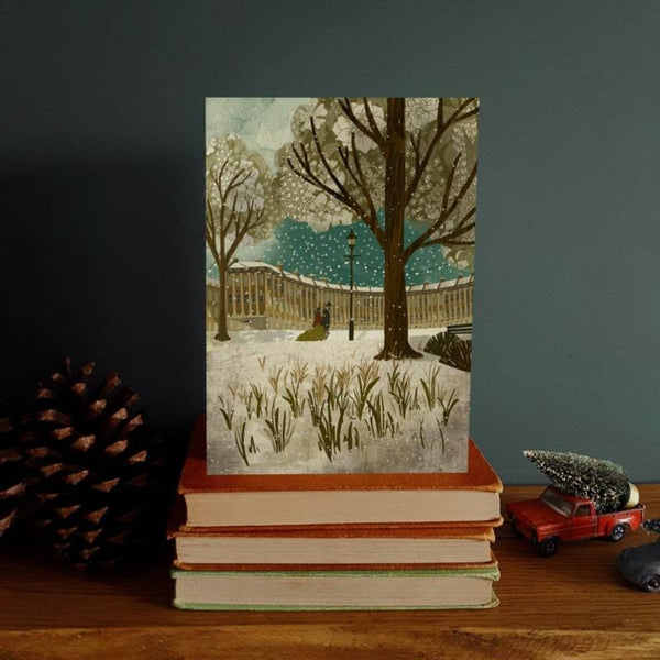 Bath Christmas Card featuring The Royal Crescent at The Bath Art Shop