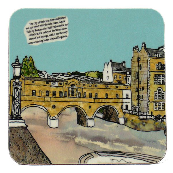 Pulteney Bridge Coaster by Emmeline Simpson at The Bath Art Shop