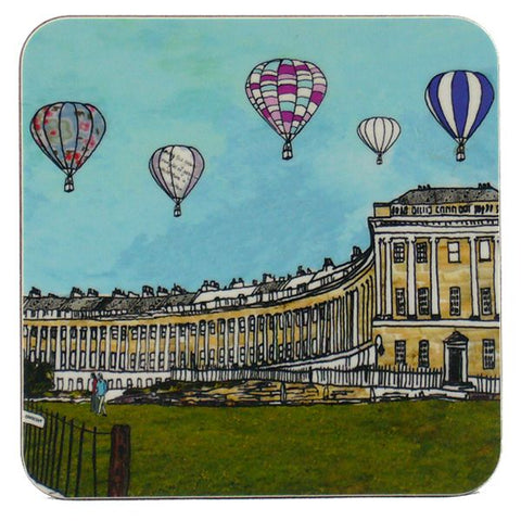 Bath Somerset Coaster featuring an illustration of The Royal Crescent by Emmeline Simpson
